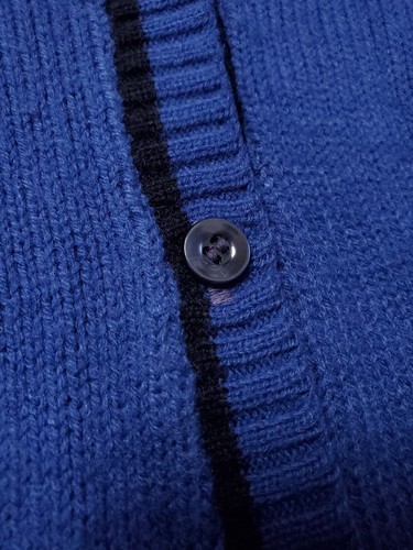 Wrangler Vintage Blue Red Academic Cardigan Sweater Junior Large - Picture 12 of 13