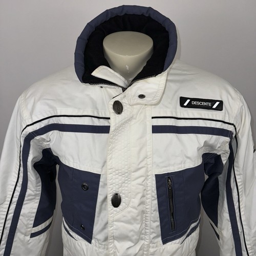 Descente Jacket Mens Ski Snow Coat Parka Insulated White Vtg 2001 Race Small - Picture 3 of 24