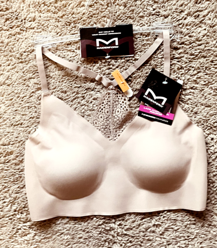 Racerback Lace Pullover Wireless Bra Rose Beige Size Small Maidenform