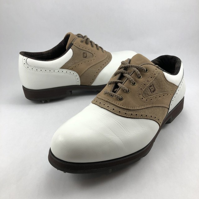 FootJoy Leather Saddle Spiked Golf Shoes 98308 Extra Comfort Women’s