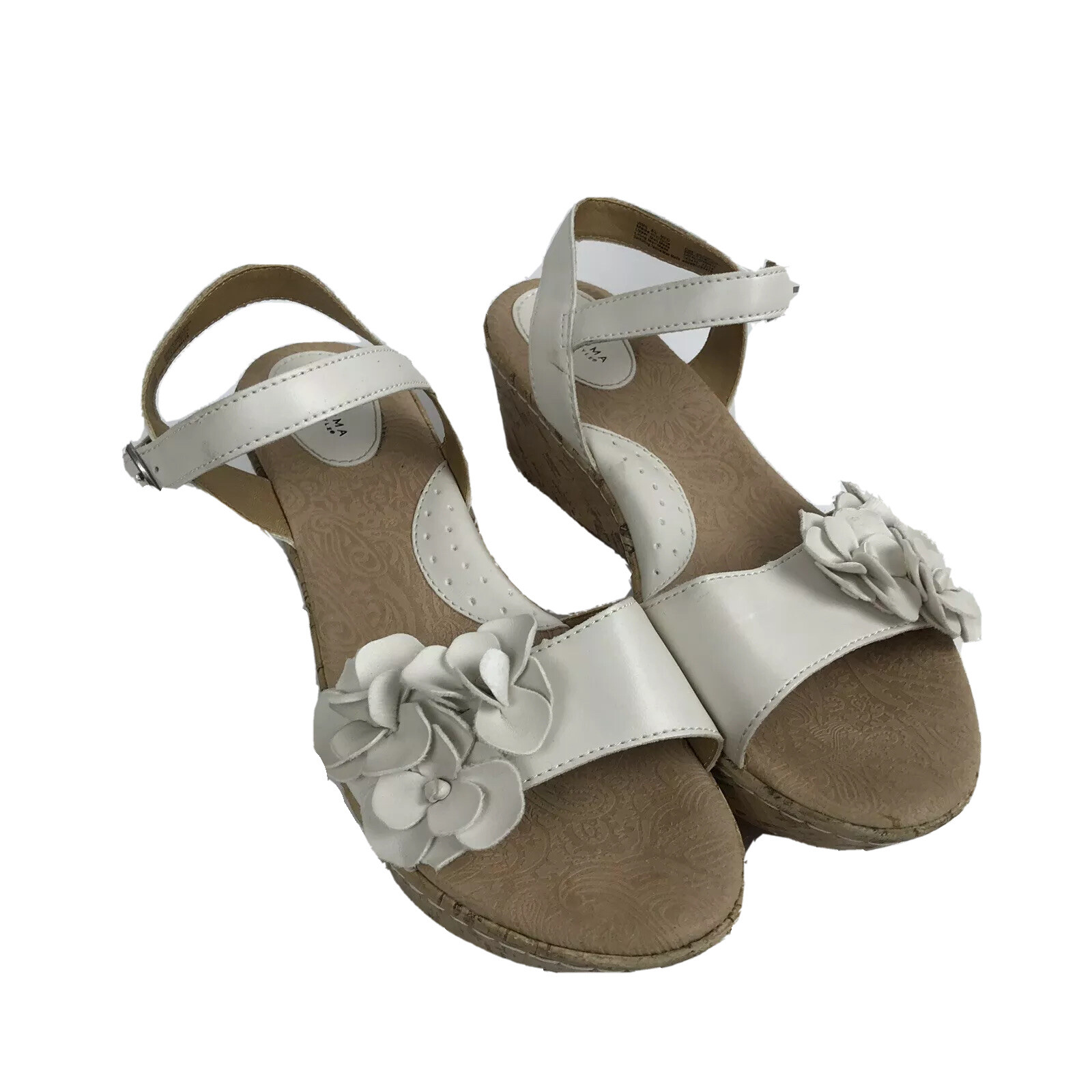 womens white sandals size 8.5