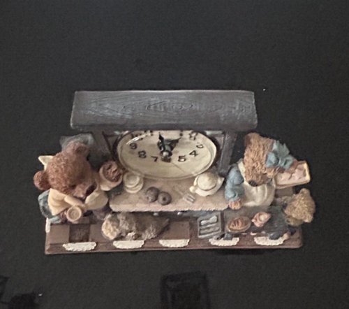 Vntg Adorable Bear Family Kitchen Mantel Clock – Working- Battery-Operated - Picture 4 of 12