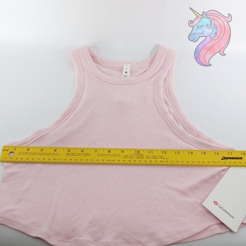 Camiseta sin mangas Lululemon Hold hermética recortada suave al ras rosa claro 6 8 12 14 - Imagen 13 de 16