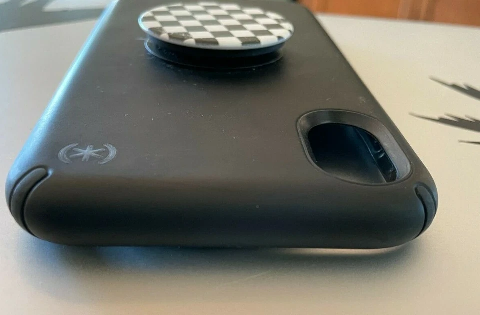 FUNDA SPECK IPHONE X XS 10 10S PRESIDIO 10' CAÍDA NEGRA MATE HÍBRIDA con PERILLA Foto 2 de 4