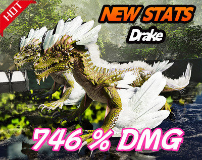 Ark Ascended PVE   Top stats  Rock Drake With Saddle ( Random color)PC/XBOX/PS