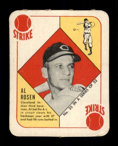 1951 Topps Red Back Set-Break # 35 Al Rosen VG-VGEX /00