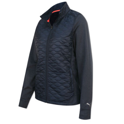 Damen Puma Golf Cloudspun Primaloft Steppjacke, dunkelblau, NEU