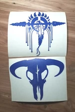 2 NATIVE AMERICAN/WESTERN STICKER - DECALS UNUSED GERBER SCIENTIFIC PRODUCTS 