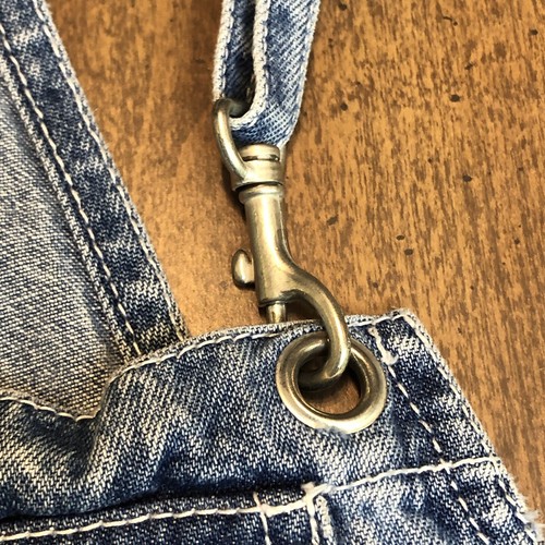 Disney Topolino Unlimited Shortall DONNA L Tuta Denim Ricamata Farfalle - Foto 8 di 24