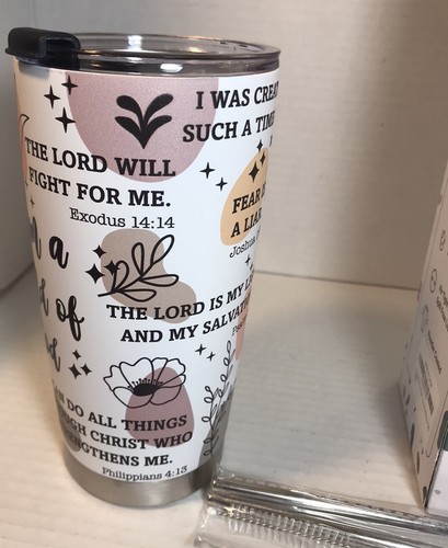 Becher Christliche Geschenke - Edelstahl Gott ist meine Stärke Tasse 20 oz NEU geöffnet - Bild 9 von 14