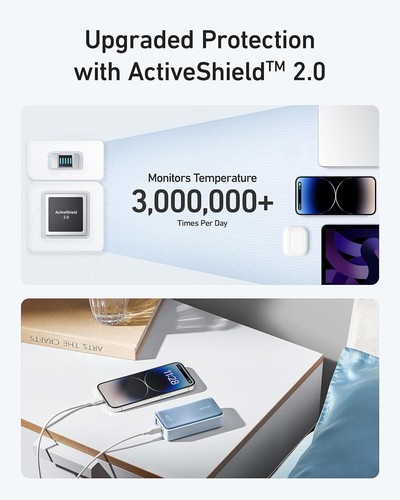 Anker 10,000 mAh 30W PORTABLE FAST CHARGER | POWER BANK BATTERY PACK USB-A USB-C - Zdjęcie 6 z 6