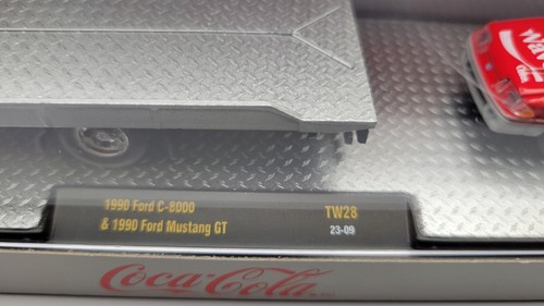 M2 Coca-Cola 1990 Ford Mustang GT 5.0 Foxbody C8000 Flatbed Truck NIB 750 Chase - Picture 7 of 7