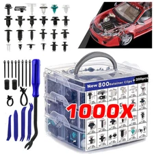 1000pc Car Retainer Auto Fasteners Push Trim Plastic Clips Pin Rivet Bumper