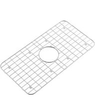 18.1”x 12.6” Centre Drain KitchenSink Protector Stainless Steel W/ Silicone Feet