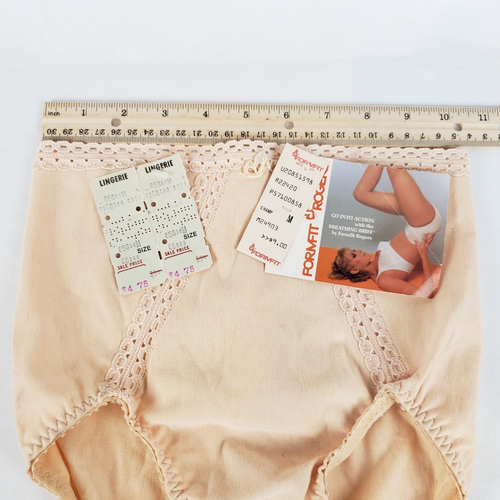 Vintage Formfit Panties Womens Medium Breathing Brief Granny Beige NOS - Picture 4 of 10