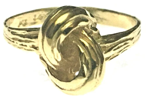 LOVE KNOT RING MICHEAL ANTHONY 14KY JEWELRY LDS RING SIZE 7 1/4