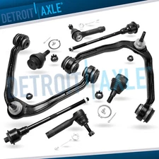 8pc Front Upper Control Arms Tie Rod Kit for GMC Chevy Sierra Silverado 1500 4WD
