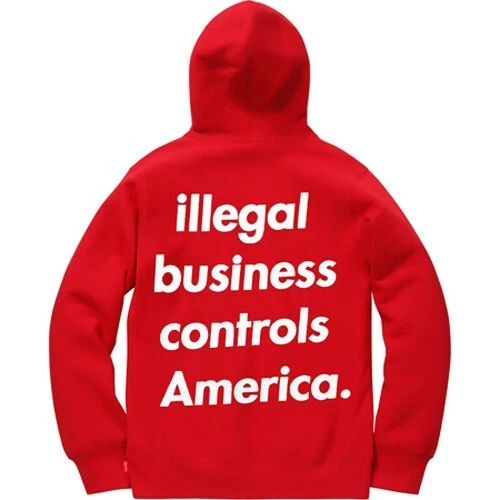 Sweat à capuche Supreme Illegal Business rouge XL