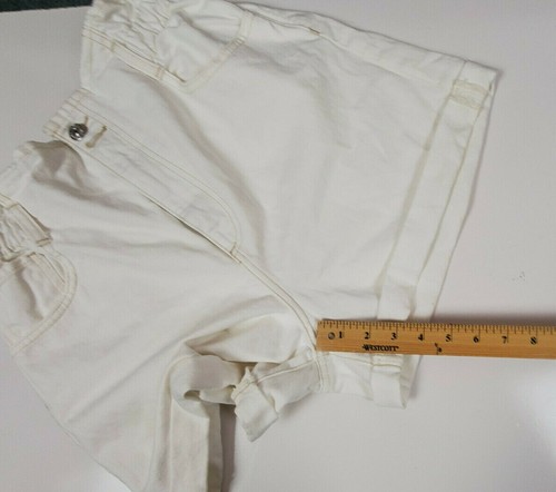 MANGO weiße Denim-Damenshorts Größe L Bürotasche elastische Taille RN115455 NEU - Bild 6 von 11