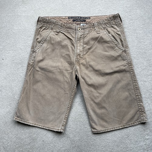 Levi’s Vintage Men’s Cotton Denim Straight Fit Shorts Jorts Beige Size W36