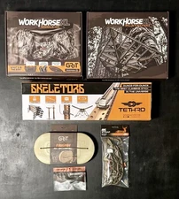 Tethrd Grit XL Saddle Realtree XL Platform Skeletor Sticks Combo Package 2 New
