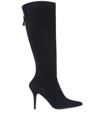 NEW Stuart Weitzman Suede Sleek Stiletto Tall Boots Office & Causal, Black 38.5M