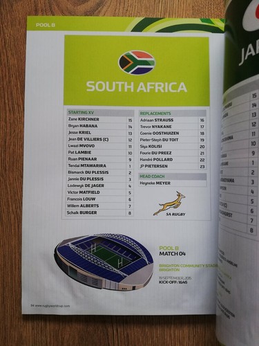 Programas de la Copa Mundial de Rugby 2015 - Imagen 9 de 73