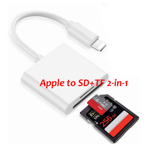 Für iPhone High Speed Digitalkamera Kartenleser Adapter 2in1 8 Pin iOS auf TF SD - Bild 14 von 20