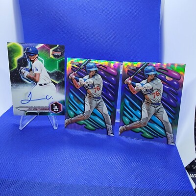 2023 Bowman s Best Joendry Vargas Auto and 2 shellacked Refractors Dodgers