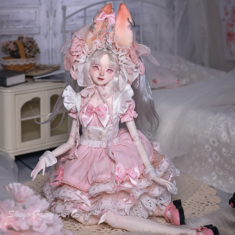 Resin Jointed 1/4 Full Set BJD Doll Face Makeup Eyes Toys w/ Wigs