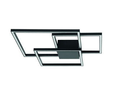 Nova Luce Bilbao LED Deckenleuchte halb bündig schwarz 