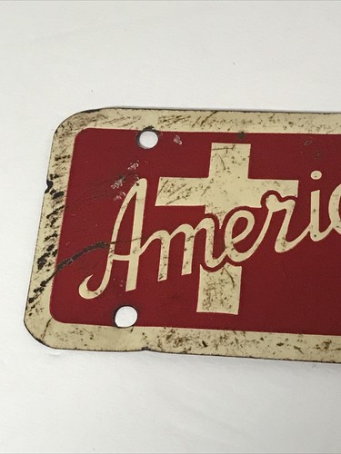 Vintage Sign America! Back To God Small Bumper Door Pusher Sign - Picture 3 of 13