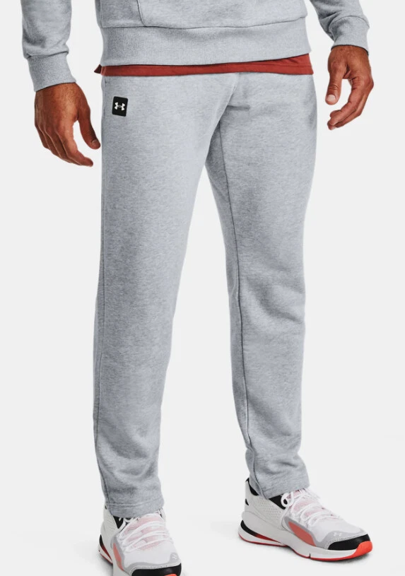 Under Armour Men's Mod Gray Light Heather UA Rival Fleece Pants