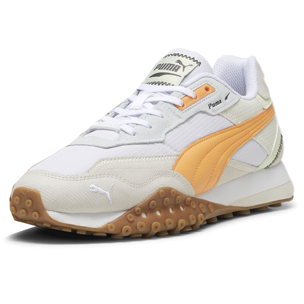 PUMA Blktop Rider Multicolor Lace Up Mens White Sneakers