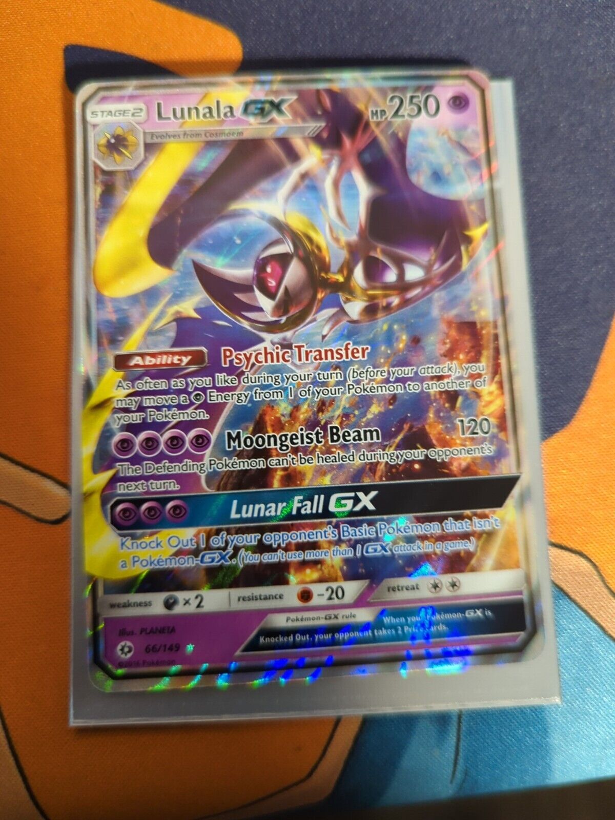 Lunala GX 66/149 Sun Moon Holo Jumbo Pokemon Card - OVERSIZED