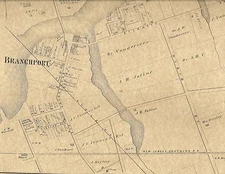 Branchport Oakhurst NJ 1873  Maps with  Homeowners Names Shown