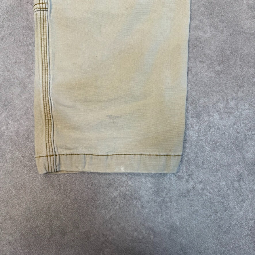Carhartt Carpenter Trousers Mens 36" Relaxed Fit Wide Leg Denim Pants, Beige image 10