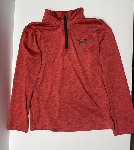 Under Armour Active Long Sleeve Shirt Boys 7 1/4 Zip High Neck Loose - Picture 2 of 4