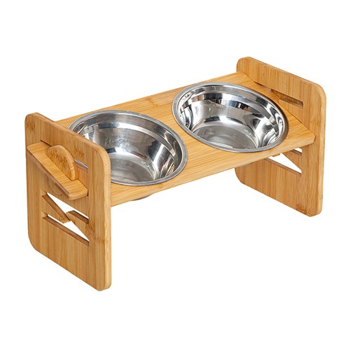 Raised Dog Bowls Tilt Elevated Pet Puppy Feeding Double Dishes eco friendly