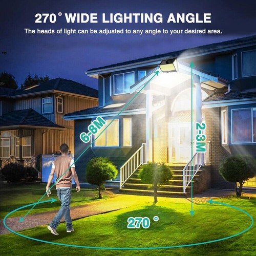 Large 468 LED Solar Wall Lights Outdoor Garden Motion Sensor Security Flood Lamp - Picture 2 of 22
