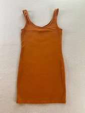 Forever 21 Mini Bodycon Dress Womens Small Rust Scoop Neck Sleeveless Pullover