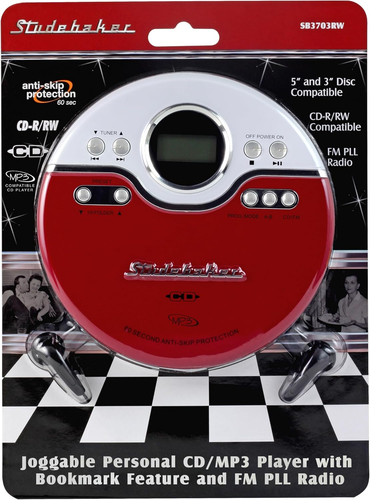 Personal CD/MP3 Player, w/ Audio Book Compatibility, Joggable, Bookmark Feature - Picture 4 of 12