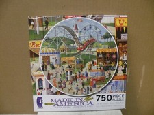 CEACO A DAY AT THE AMUSMENT PARK MADE IN AMERICA 750 PIECE PUZZLE NEW