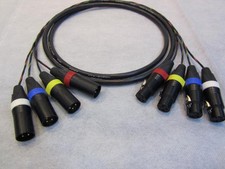 Canare MR202-4AT 4 Channel Balanced Studio Snake Cable, XLR Male to Female, 4 ft