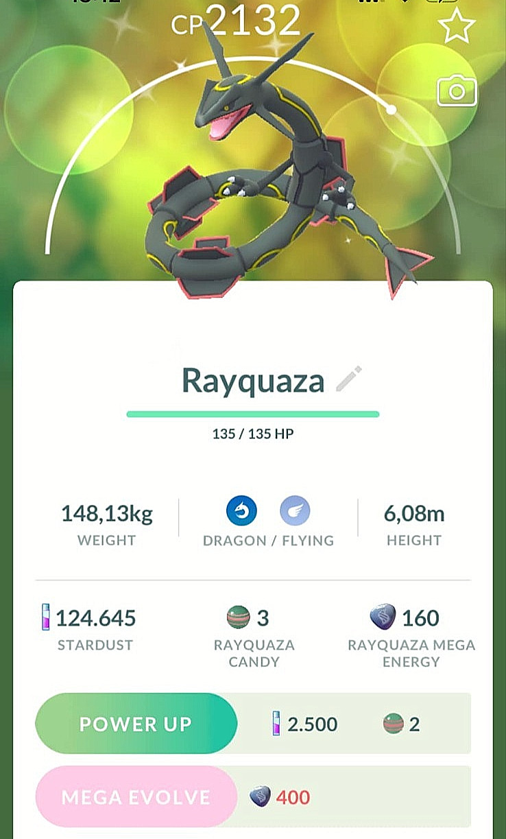 ✨ Shiny Rayquaza ✨ - P T C - 20kStardust - Description
