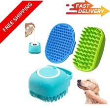 3PCS Dog Bath Brush, Dog Shampoo Brush, Dog Scrubber for Bath, Dog Shower Brush