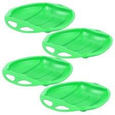 4 Pcs Winter Sleds for Kids with Handles 18.9  16.5 Inch Heavy Green Beetle