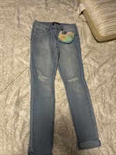 Big Girls Used Light Blue Jeans Size 10 Straight Leg