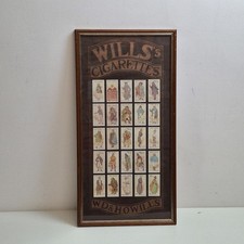 Wills Cigarette Cards Full Set 1930s Wooden Frame W.D & H.O.WILLS
