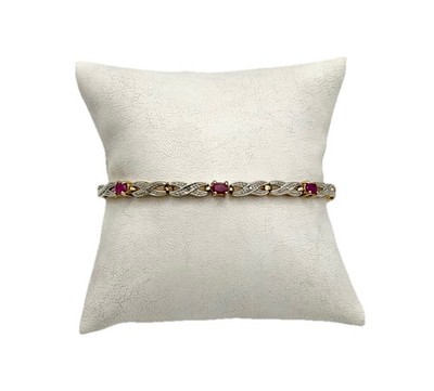 Vermeil HAN Sterling Rubin Tennis Infinity Victoria Townsend Armband 925 | 10,4 g